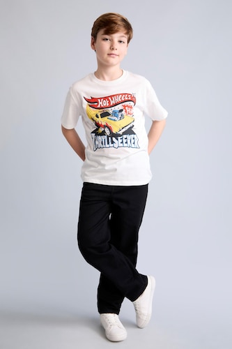 Erkek Çocuk - Genç Erkek Siyah %100 Pamuk Regular Fit Gabardin Pantolon Erkek Çocuk