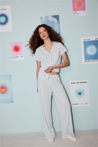 Woman Ecru بنطلون بجامة قصة عادية