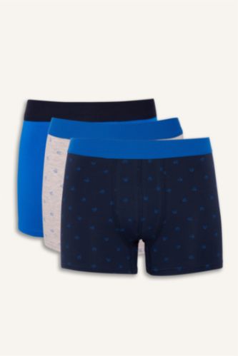 Regular Fit Baskılı 3'lü Boxer