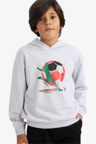 Sweatshirt imprimé à col rond pour garçon