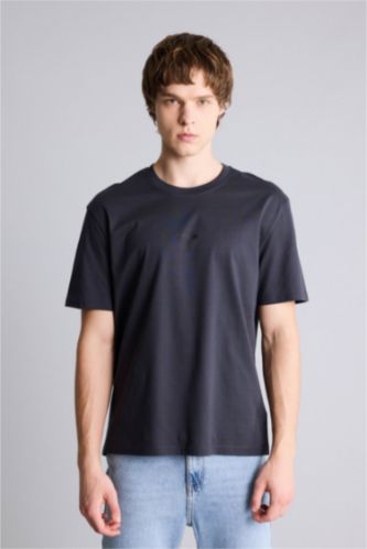 Ерлер Антрацит 100% мақта баспалы футболка