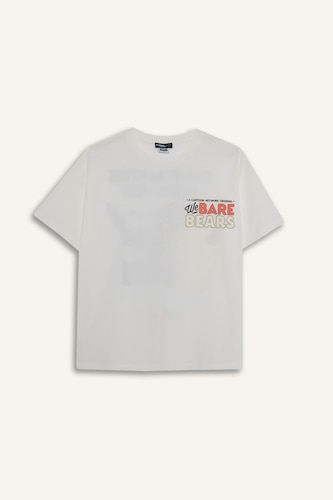 T-shirt oversize imprimé We Bare Bears à manches courtes