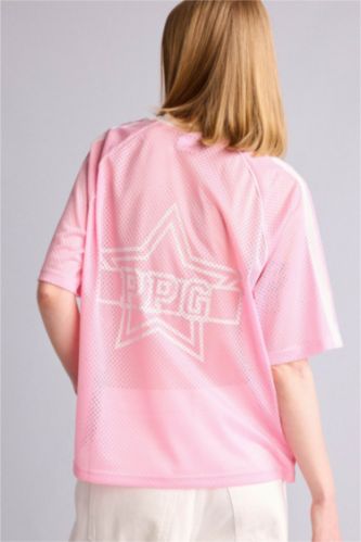 FEMME Rose Clair T-shirt à manches courtes Coupe Oversize