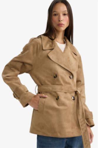 معطف ترانش كوت جوخ قصة عادية بياخة سموكين بحزام