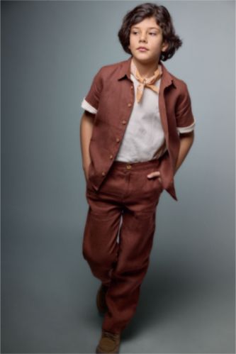 أولاد لون الأقرفة بنطرون ولادي كتان قصة عادية برجل عادي بجيب