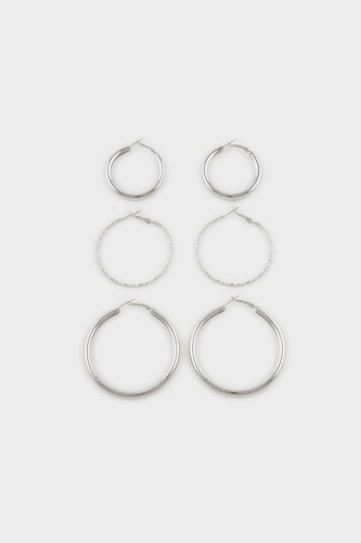 Woman 3 piece Silver Earring