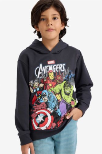 New Regular Fit Avengers Hooded Sweatshirt