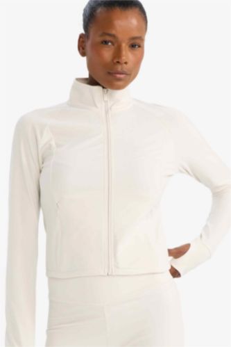 Slim Fit Dar Kesim Dik Yaka İçi Yumuşak Tüylü Hırka