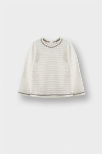 تيشيرت بيبي بناتي ردن طويل محبوك قصة عادية