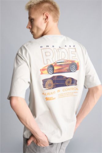Men Stone Boxy Fit Short Sleeve T-Shirt