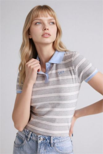 Әйелдерге Сұр Меланж Woman Short Sleeve T-Shirt