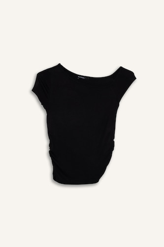Fitted Off Shoulder Modal T-Shirt