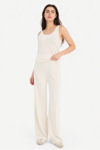 Әйелдерге АҚ кең аяқ пике трикот Шалбар