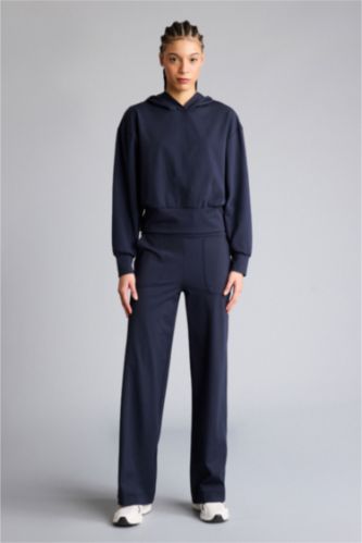 Wide Leg Long Pocketed Sports Pants