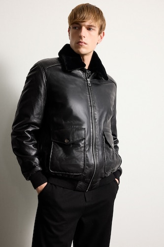 Zipper Faux Leather Jacket