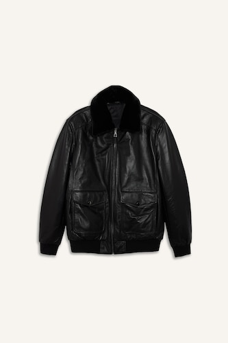 Zipper Faux Leather Jacket