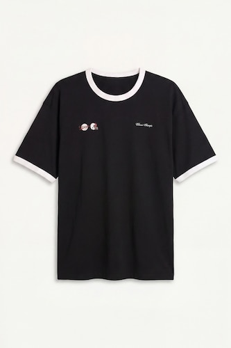 Boxy Fit Printed 100% Cotton Short Sleeve T-Shirt