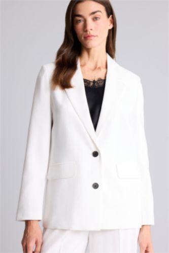 Женщины Бежевый Блейзер оверсайз из тенселя для женщин