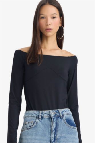 Body basique à manches longues pour femme