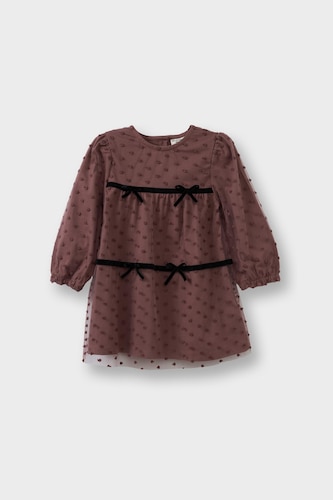 Regular Fit Long Sleeve Woven Dress