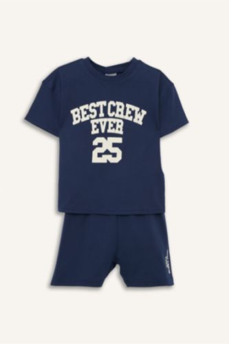Baby Boys NAVY Baby Boy 2 piece Regular Fit Slogan Set