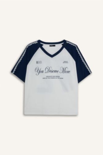 Футболка с принтом Oversize и коротким рукавом