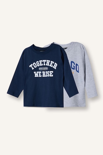 Baby Boy Light Grey Boy Oversize Printed 2 Piece T-Shirt