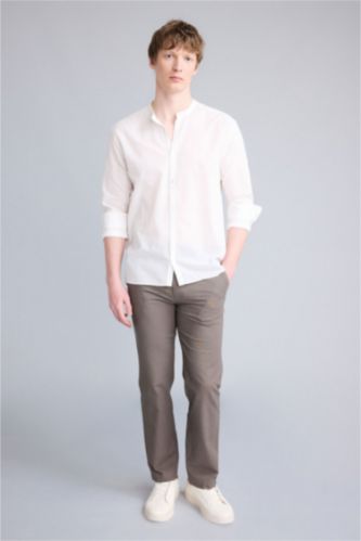 HOMME Marron Clair Pantalon Coupe régulière