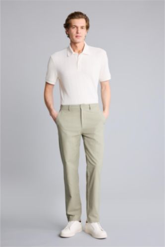 MAN Khaki Regular Fit Trousers