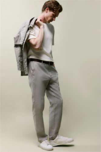 Erkek Haki Regular Fıt Pantolon