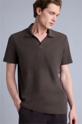 رجال بني Regular Fit Short Sleeve Polo T-Shirt