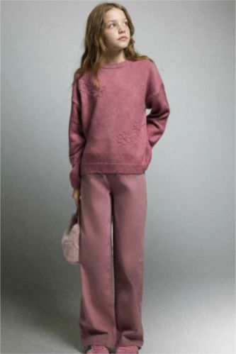 Kız Çocuk 90's Wide Leg Gabardin Pantolon