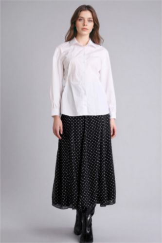 جيبة طويلة شيفون مطبوع