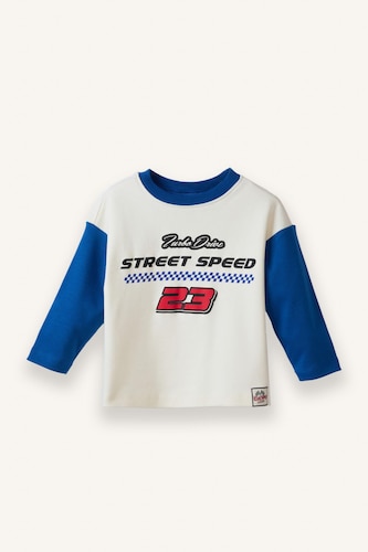 Baby Boy Oversize Crew Neck Printed T-Shirt