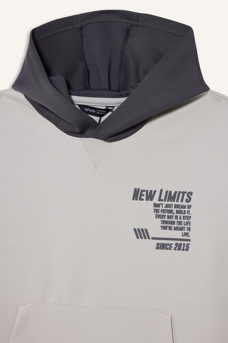 Kapüşonlu Baskılı Dalgıç Kumaş Kolsuz Sweatshirt Erkek Çocuk