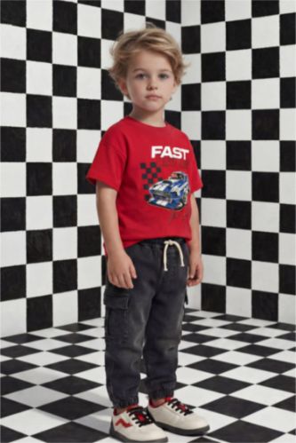 مولود ذكر رمادي سروال جينز بيبي أولاد جوجر فيت بجيب كارجو