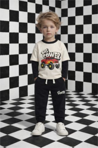 Ұл сәбилерге арналған Cargo Fit суретті спорттық шалбар