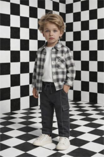 Ұл сәбилерге арналған Loose Fit белі резеңкелі спорттық шалбар