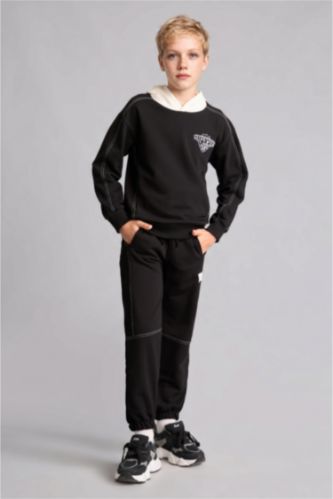 Young Boys - Teen Boys Black 2 piece Oversize Fit Set