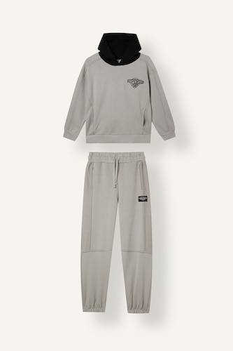 Boy 2 Piece Hooded Long Sleeve Printed Set