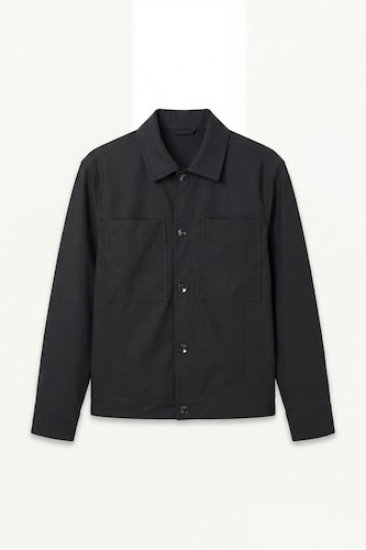 Oversize Fit Shirt Collar Waterproof Jacket