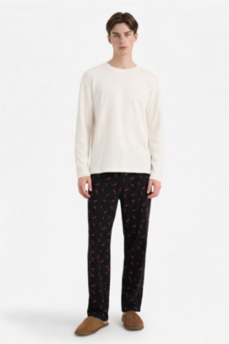 Regular Fit Vegetable Print Pajama Pants