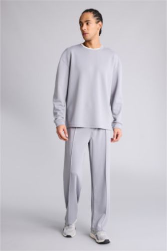 Man Grey Relax Fit Scuba Fabric Jogger