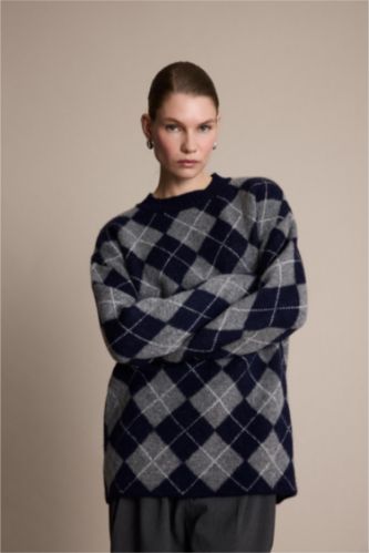 بلوز صوف تريكو قصة عادية