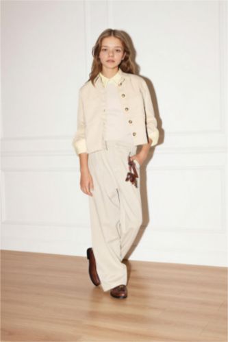 Kız Çocuk - Genç Kız Taş Wıde Leg Tencel Pantolon Kız Çocuk