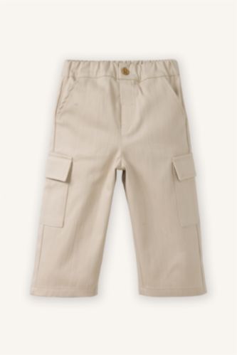 بنطرون ولادي قطن قصة فضفاضة بجيب كارجو