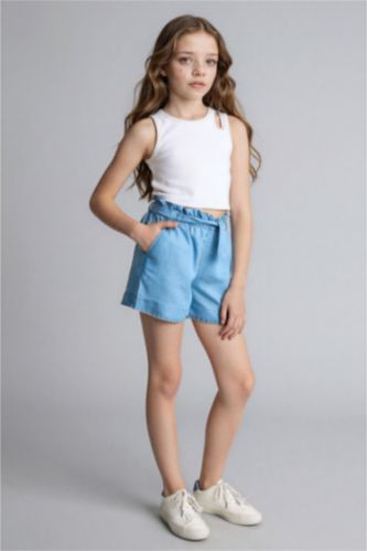 Young Girls - Teen Girls Light Blue Girl Shorts