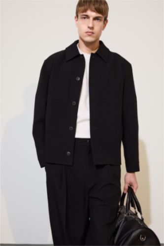 Men Black Regular Fit Blazer