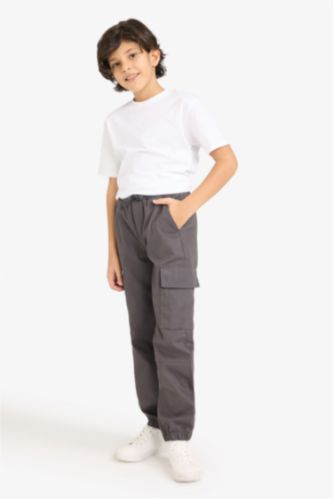Erkek Çocuk Kargo Jogger Gabardin Pantolon