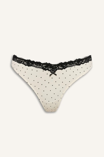 Lace Detail Brazilian Panty